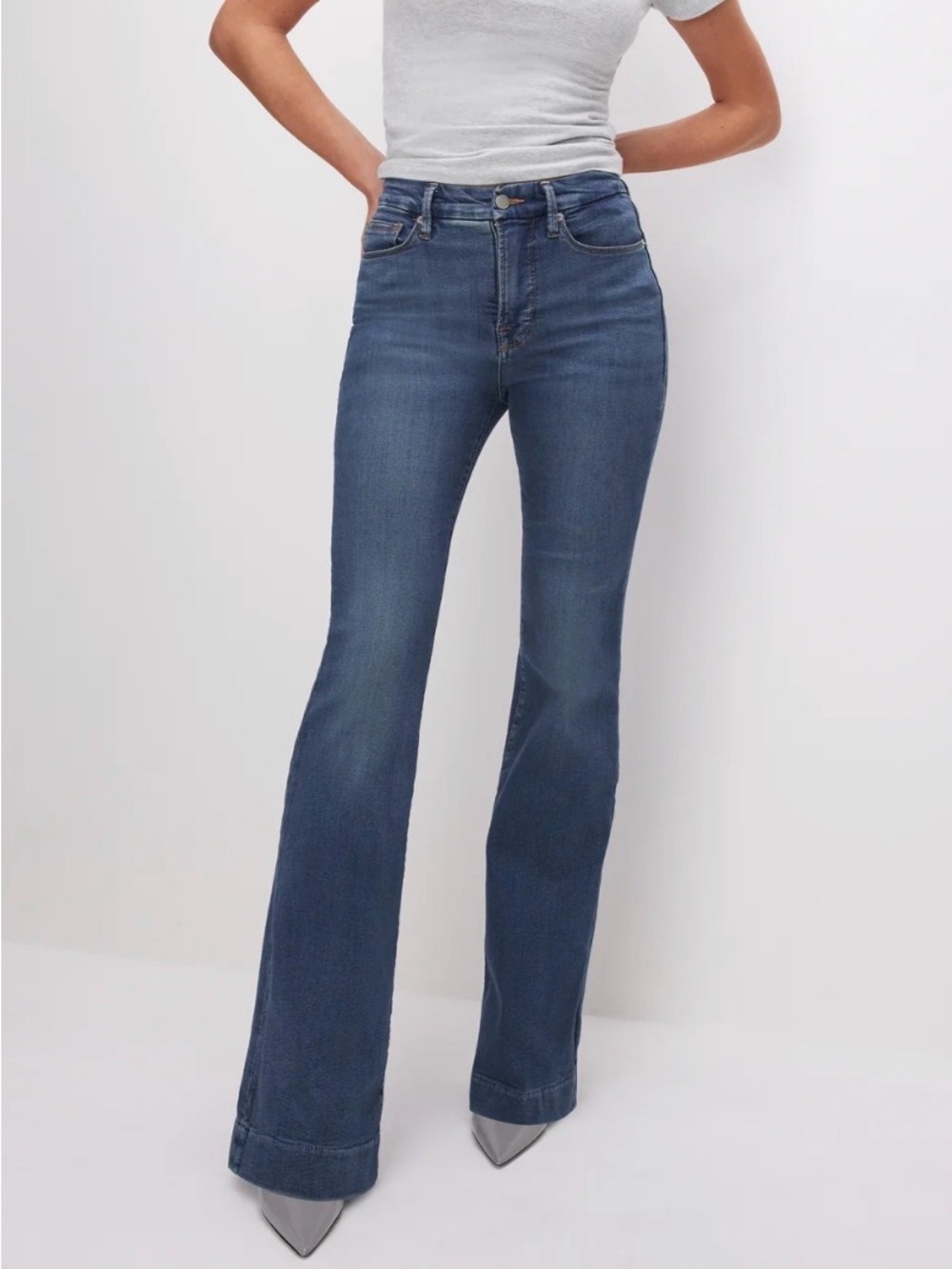 Good American Good Legs Flare Jeans Size 16